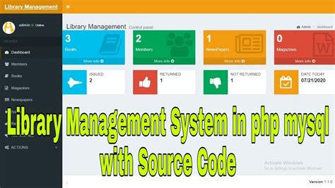 Library Management System In Php Mysql With Source Code Youtube