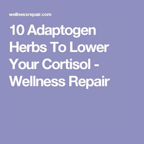 10 Adaptogen Herbs To Lower Your Cortisol Wellness Repair Adaptogens Cortisol Herbs