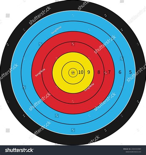Archery Target Board Vector Illustration Stock Vector Royalty Free