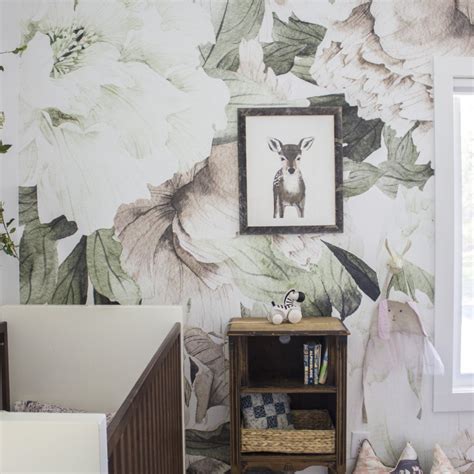 Blush Floral Wallpaper Anewall Mural Wallpapers