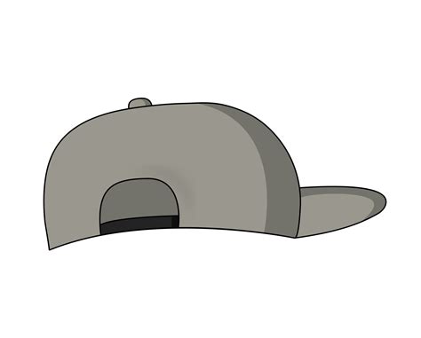 Grey Cap Wear Hip Hop Hat Back View 15694062 Png