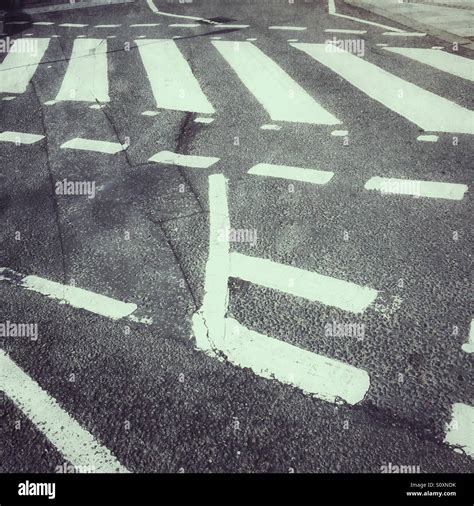 Road Markings In London Stock Photo Alamy