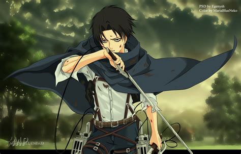 Wallpaper Art Guy Shingeki No Kyojin Attack Of The Titans Levi