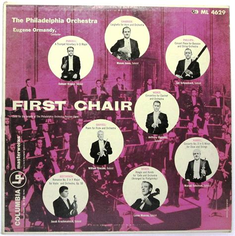 Eugene Ormandy Philadelphia Orchestra First Chair Encores Vol 1