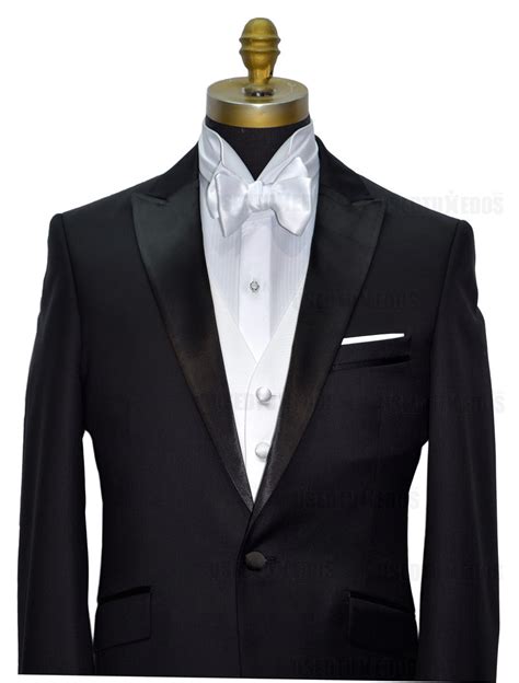 Mens Black Peak Lapel Tuxedo Ultra Slim Fit