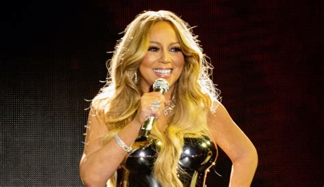 Mariah Carey Does Touch My Body Challenge In Denim Bra Jeans Heels Footwear News