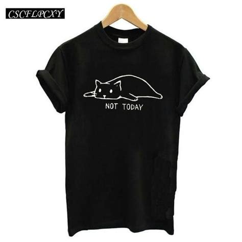Oln Cat Graphic Tees Women Funny T Shirts Women 2018 Summer