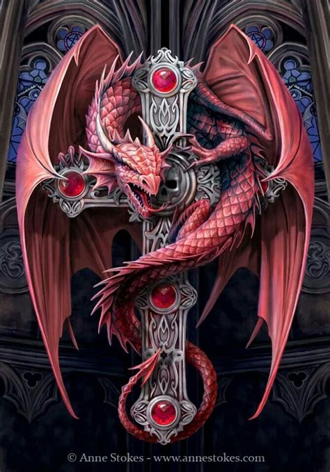 Anne Stokes ♡ Gothic Dragon Beautiful Dragon Dragon Illustration