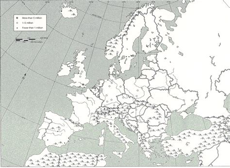 Blank Physical Map Of Europe World Map Black And White