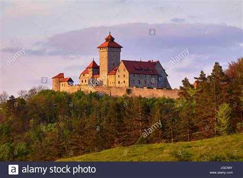 View To Wachsenburg Castle Near Holzhausen Drei Gleichen Thuringia