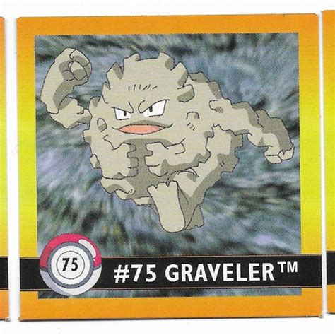 Pokemon Graveler Dunkin Sticker Card