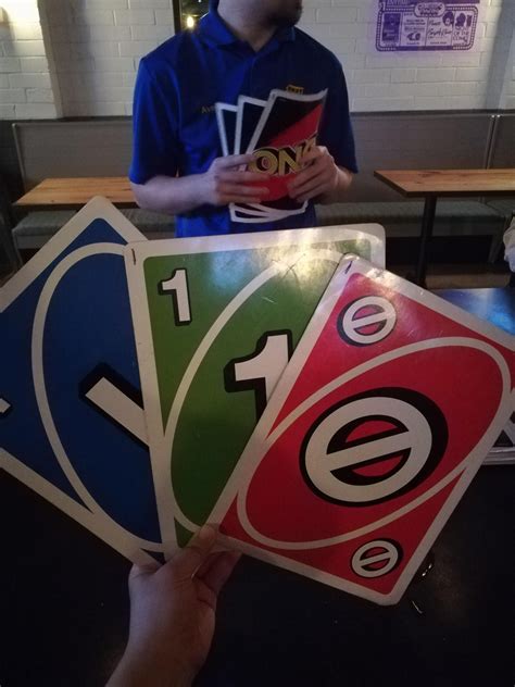The only thing that could make the matching card game more fun? I played with some giant uno cards tonight | Uno cards, Cards, Giants