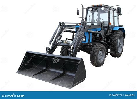 The Modern Dark Blue Tractor Stock Image Image Of Agriculture