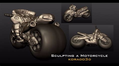 [3D Sculpting] Sculpting a Motorcycle in Pixologic Sculptris - YouTube