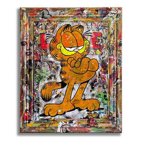 Gardani Pop Art Garfield World Original Painting On Canvas