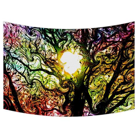 Gckg Colorful Psychedelic Dreams Tree Tapestry Wall Hangingwall Art