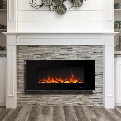 The vividflame electric firebox mimics the look of a real fire, but does not require a chimney or vents and plugs into a standard outlet for. Clihome 5-in W Black LED Electric Fireplace in the ...