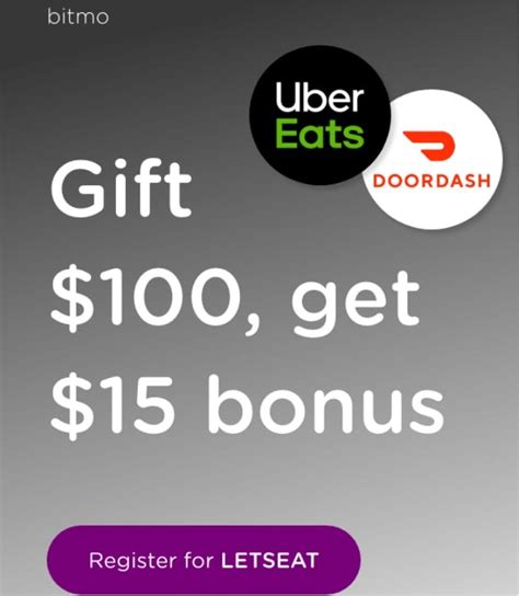 This gift card can be used to credit your uber® stored value account accessible via the uber® or uber eats app within the uk in cities. (EXPIRED) Bitmo: Send $100 Uber Eats/DoorDash Gift Card & Get $15 Uber Eats/DoorDash Gift Card ...