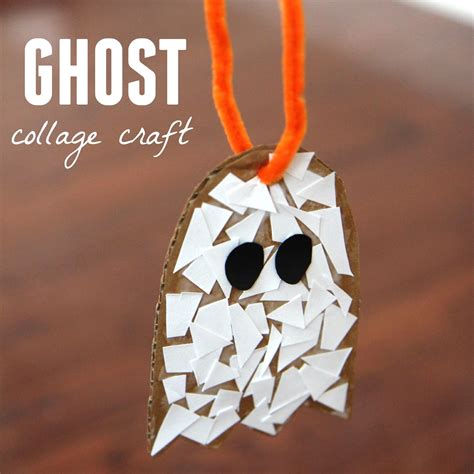 Toddler Approved Ghost Paper Scrap Craft For Preschoolers