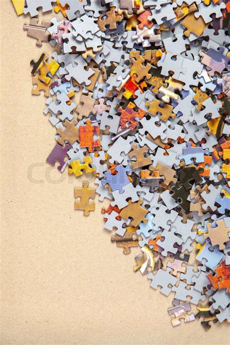 Pile Of Jigsaw Puzzle Pieces Stock Image Colourbox
