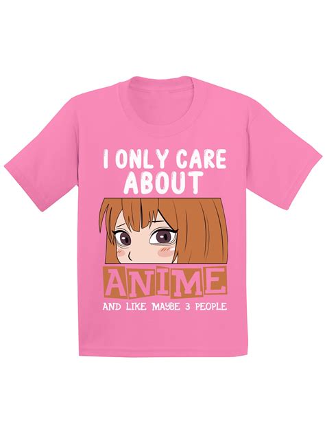 I Only Care About Anime T Shirt For Kids Anime Boys Girls Tees Humor