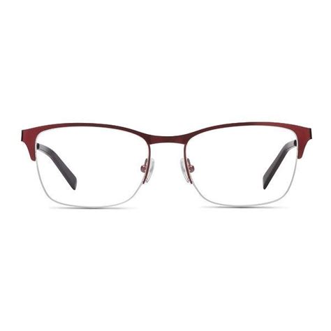 Womens Time Red Wayfarer Metal 17501 Metal Rx Eyeglasses 35 Liked On Polyvore Featuring