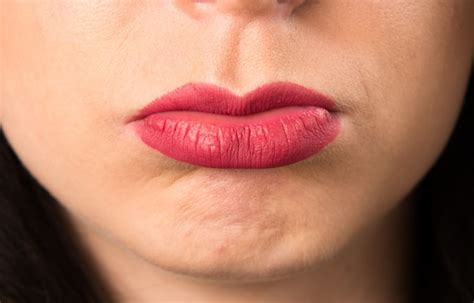 Premium Photo Macro Close Up Lips Of Sad Young Woman