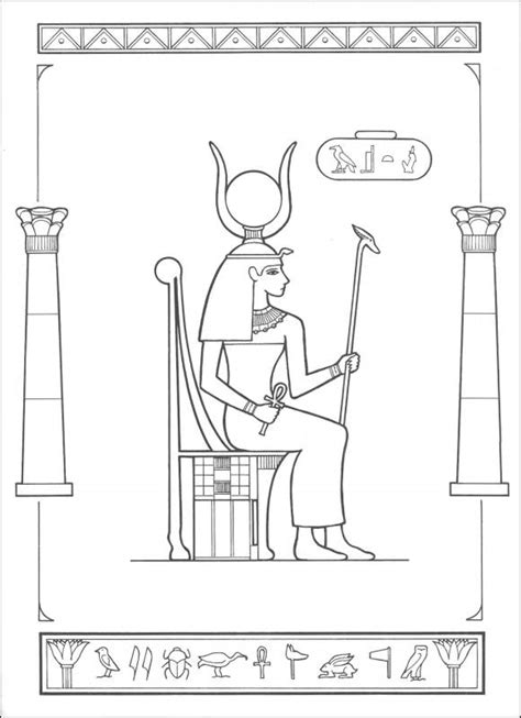 Gods Of Ancient Egypt Coloring Book Dover Publications