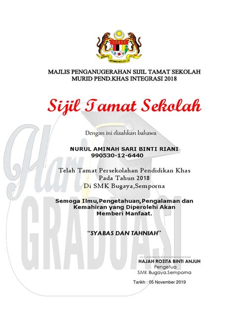 Sijil Graduasi 2017 Pdf