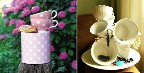 All that is needed is china tea cup and saucer, a fork, glue and variety of small silky bend fork, and stick pronged end of fork tm saucer, then stick other end of fork to inside of cup. 20 inspiring ideas of how to reuse teacups and teapots