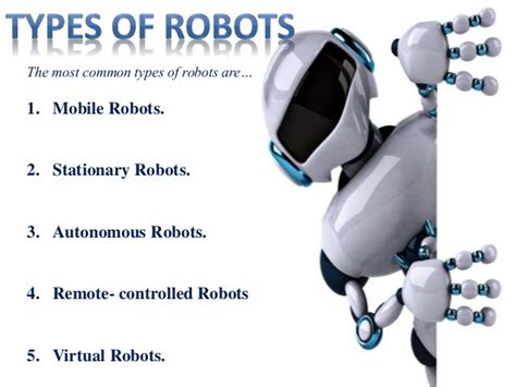 What Are The Different Types Of Robots Types Of Robots Medical