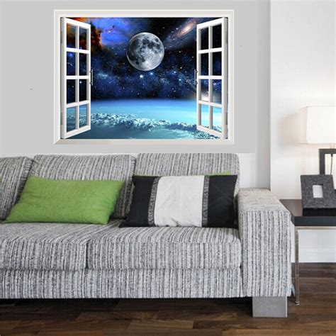 Know how to identify & return. 3D Space World Decal Vinyl Wall Sticker Modern Living Room ...