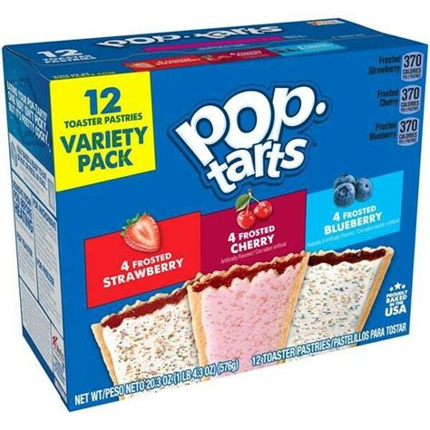 kellogg s pop tarts 12 ct variety pack frosted strawberry cherry and blueberry ebay