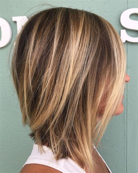 Easy Inverted Lob Hairstyle In 2020 Long Thin Hair Angled Bob