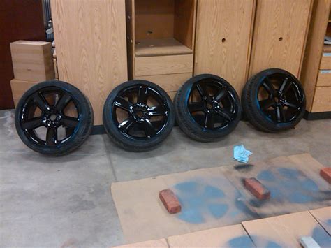 Also skip step 6 if you want a flat bla. Paint the rims black or not?