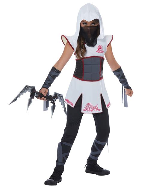 Fearless White Ninja Girls Costume Girls 2018 Halloween