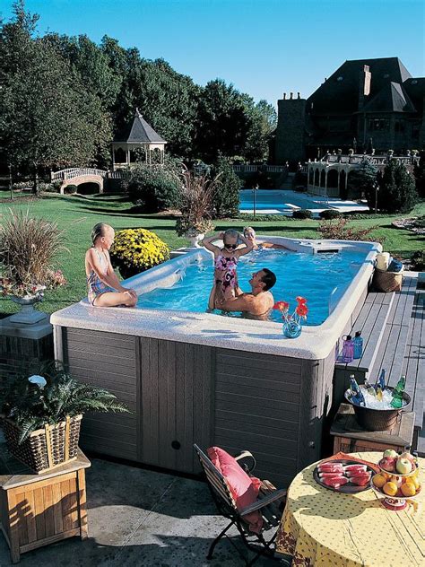 Back Yard Ideas Outdoor Swim Spa Swim Spa Landscaping Hot Tub