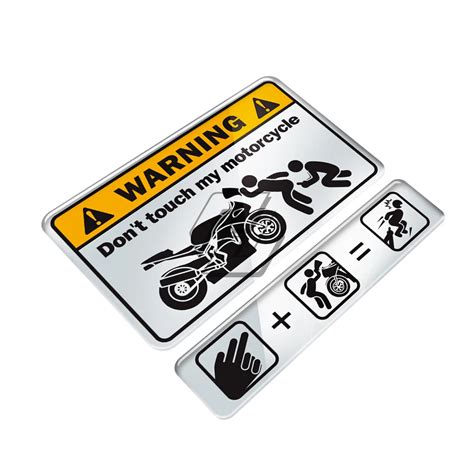 3d warning sticker don t touch my motorcycle tank sex decal resin spoof stickers in decals