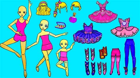 paper dolls dress up mother and daughters ballerina dresses handmade qui paper dolls paper