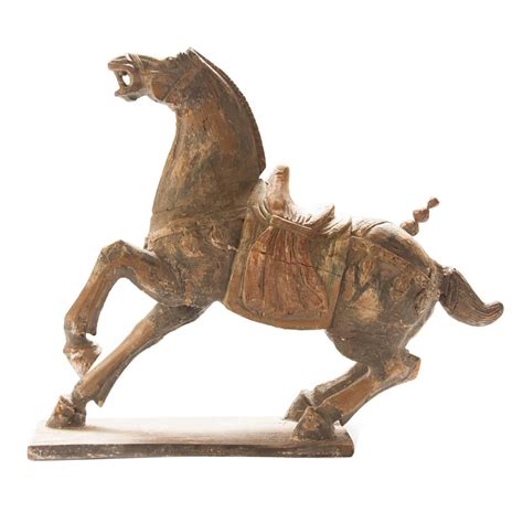 Large Polychrome Carved Wood Tang Horse For Sale At 1stdibs