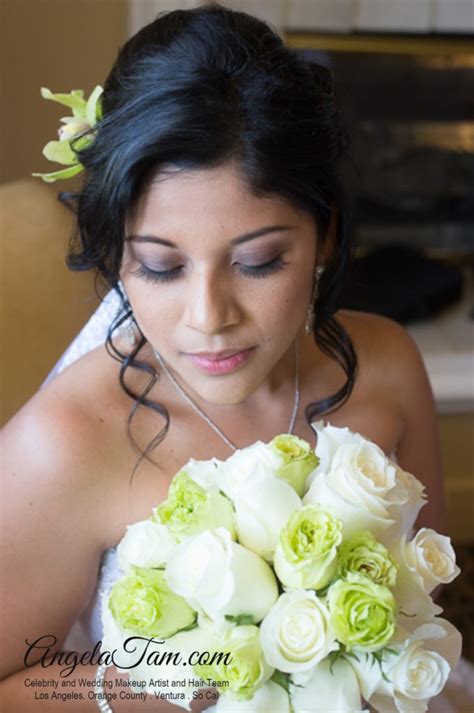 Hilton Universal Wedding Latina Bride Leticia Sultry Sexy Eye Makeup And Volume Updo Hair