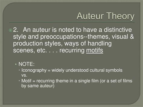 Ppt A Question Of Authorship Auteur Theory Powerpoint Presentation