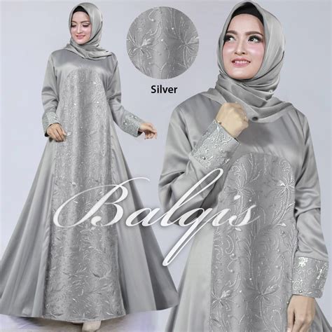 Baju Gamis Modern Maxi Balqis Busana Pesta Butik Jingga