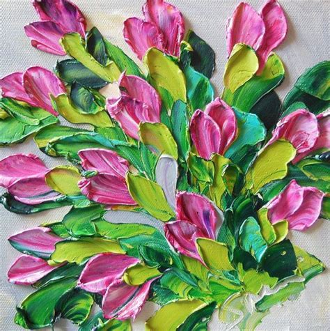 Oil Painting Pink Tulips Still Life Wall Art Etsy Etsy Wall Art