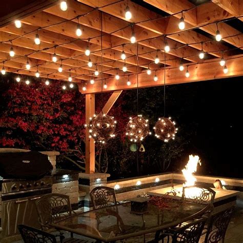 52 Best Garden Decorate With Some Diy Hanging Lights Pergola Lighting