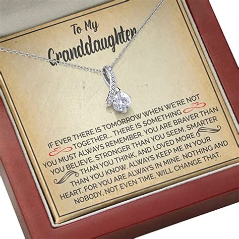 Granddaughter Necklace T Present From Grandma Grandpa To