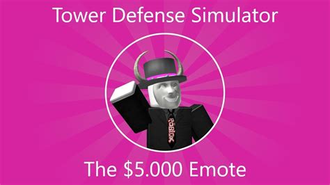 The codes are released to celebrate achieving certain game milestones, or simply releasing them after a game update. Tower Defense Simulator - $5.000 Emote - YouTube