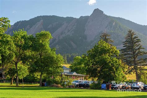 Chautauqua Park And The Flatirons Mountains In Boulder Colorado During