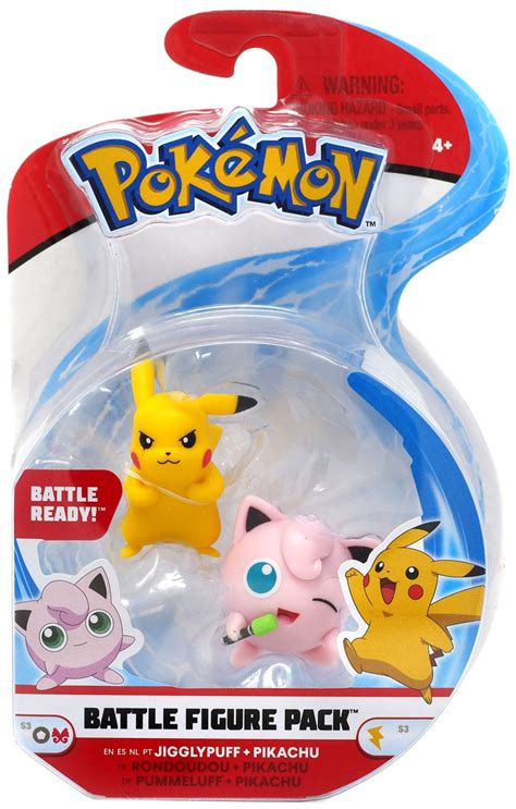 Wicked Cool Toys Pokémon Jigglypuff And Pikachu Battle Figure Pack Action