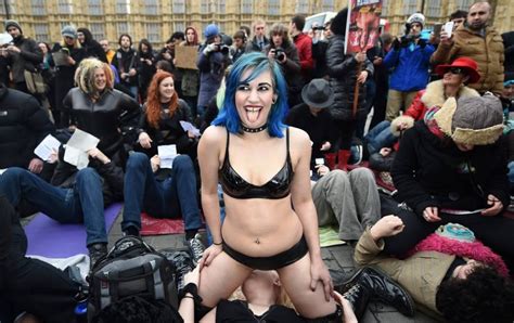 the most outrageous face sitting pictures from protest outside parliament metro news